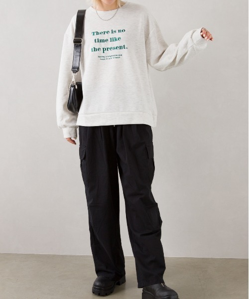 SpRay(スプレイ)の「刺繍ロゴスウェット(スウェット・レディース・ダークグリーン/ブラウン/ブルー/オートミール/スミクロ・FREE)」の7枚目の写真