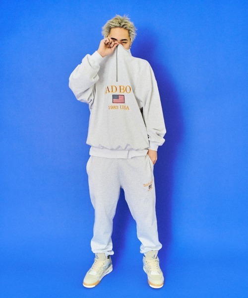 BAD BOY(バッドボーイ)の「BAD BOY U.S.Aロゴ刺繍 ハーフジップスウェット(スウェット・メンズ・ブラック/グレー/マスタード・L/M)」の22枚目の写真