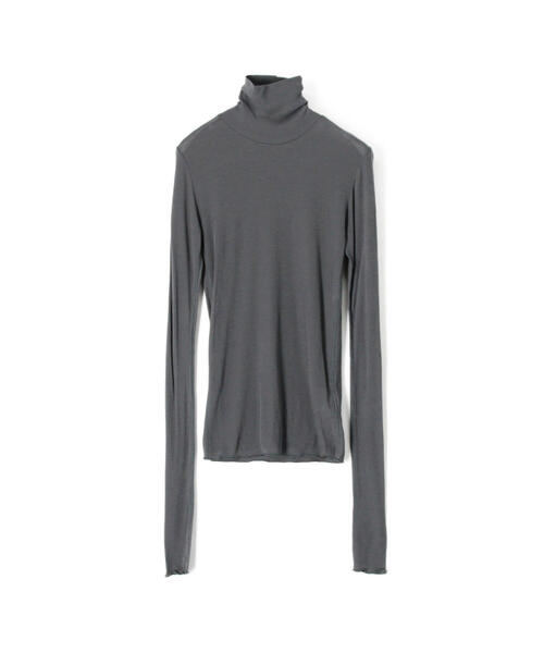 EDITION（エディション）の「TWISTING HIGH NECK コットン フライスハイネックプルオーバー（Tシャツ/カットソー・レディース・ダークブルー/ブラック/ホワイト・FREE）」の3枚目の写真