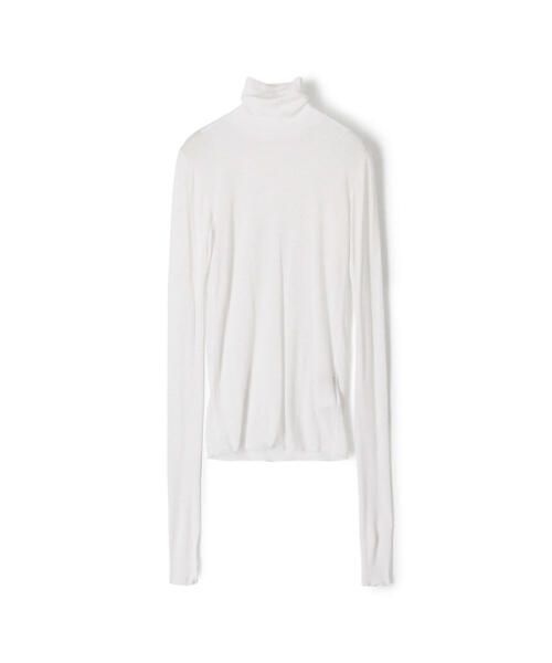 EDITION（エディション）の「TWISTING HIGH NECK コットン フライスハイネックプルオーバー（Tシャツ/カットソー・レディース・ダークブルー/ブラック/ホワイト・FREE）」の2枚目の写真