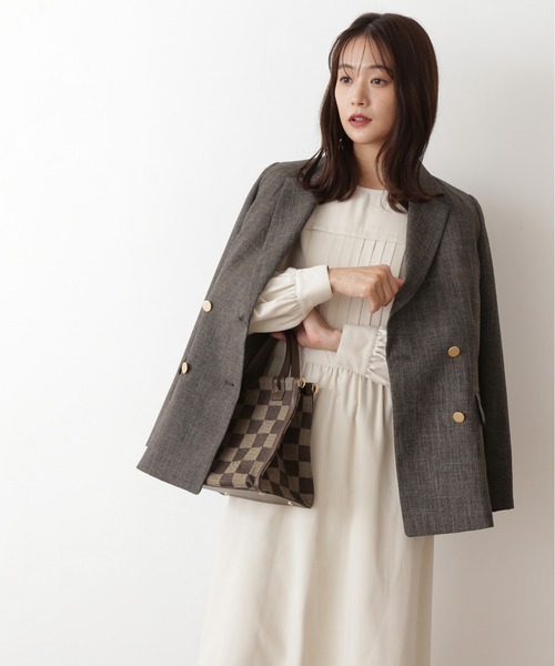 N.（N. Natural Beauty Basic）（エヌエヌナチュラルビューティーベーシック）の「【S Size Line】◆ダブルブレストテーラードジャケット（テーラードジャケット・レディース・ネイビー/キャメル/ブラウン・MEDIUM/SMALL）」の8枚目の写真