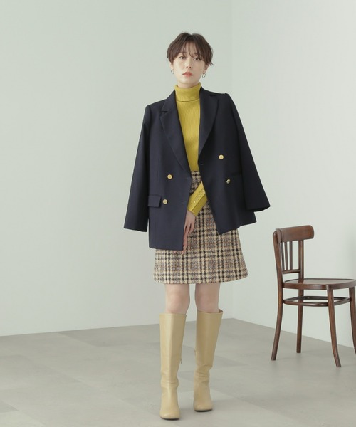 N.（N. Natural Beauty Basic）（エヌエヌナチュラルビューティーベーシック）の「【S Size Line】◆ダブルブレストテーラードジャケット（テーラードジャケット・レディース・ネイビー/キャメル/ブラウン・MEDIUM/SMALL）」の6枚目の写真