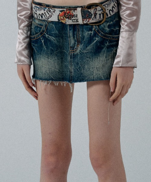【SCULPTOR】ヴィンテージマイクロデニムスカートブルー Vintage Micro Denim Skirt（デニムスカート）｜SCULPTOR