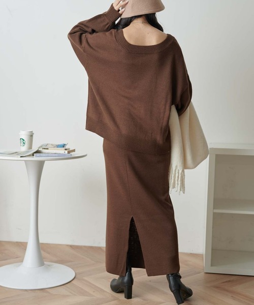 WEGO（ウィゴー）の「WEGO/【WEB限定・2点セット】2WAYニットセットアップ（ワンピース・レディース・ブラウン/ダークグリーン/アイボリー/ブラック・FREE）」の21枚目の写真