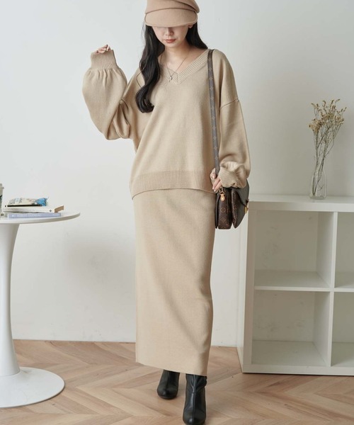 WEGO（ウィゴー）の「WEGO/【WEB限定・2点セット】2WAYニットセットアップ（ワンピース・レディース・ブラウン/ダークグリーン/アイボリー/ブラック・FREE）」の10枚目の写真