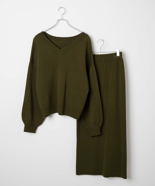 WEGO（ウィゴー）の「WEGO/【WEB限定・2点セット】2WAYニットセットアップ（ワンピース・レディース・ブラウン/ダークグリーン/アイボリー/ブラック・FREE）」の13枚目の写真