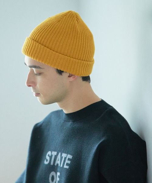 LAKOLE（ラコレ）の「アクリル畦ワッチ / 127072（ニットキャップ/ビーニー・メンズ・ブラック/ベージュ/イエロー/カーキ/ブルー・9）」の5枚目の写真