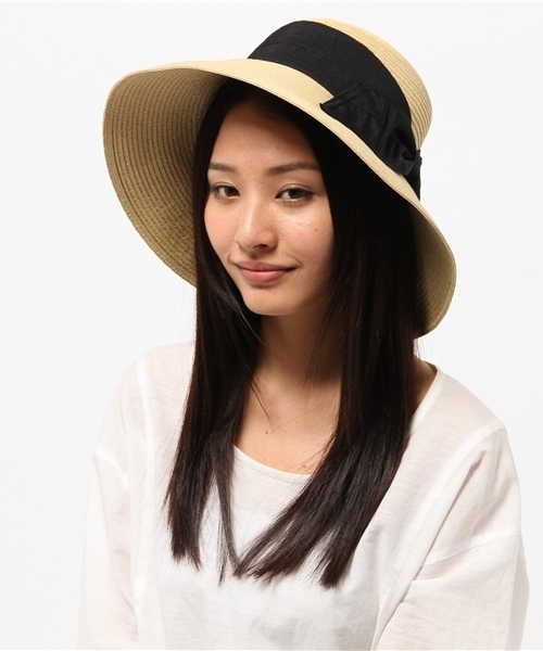 DISCOAT（ディスコート）の「【Discoat】ワイドブリムHAT（ハット・レディース・ベージュ/ブラウン/ホワイト/カーキ・ﾌﾘ-）」の6枚目の写真