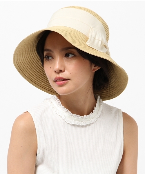DISCOAT（ディスコート）の「【Discoat】ワイドブリムHAT（ハット・レディース・ベージュ/ブラウン/ホワイト/カーキ・ﾌﾘ-）」の15枚目の写真