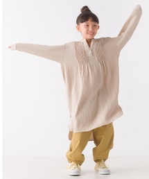 OMNES（オムネス）の「キッズダブルガーゼピンタックワンピース（ワンピース）」