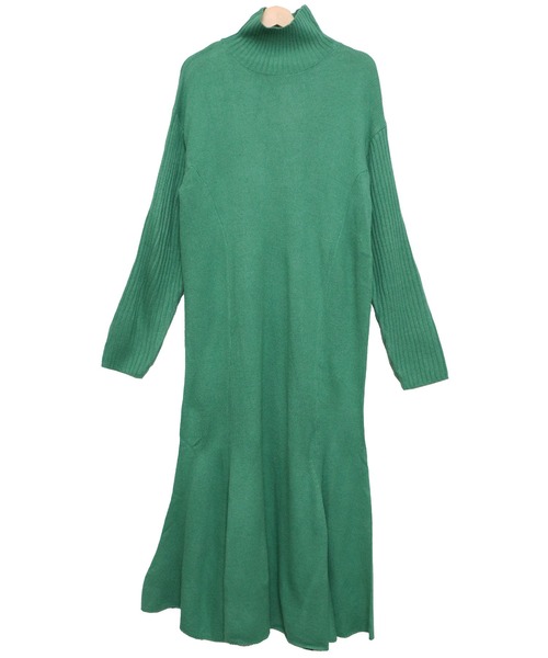 mili an deni（ミリアンデニ）の「マーメイドラインニットワンピース（ワンピース・レディース・ベージュ/ブラック/チャコールグレー/ライトグレー/ネイビー/パープル/ブルー/グリーン/アイボリー・L/M）」の17枚目の写真