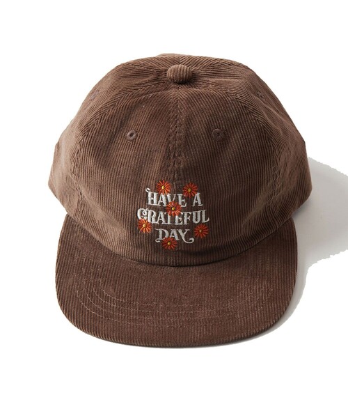 FREAK'S STORE（フリークスストア）の「HAVE A GRATEFUL DAY×FREAK’S STORE/ハブアグレイトフルデイ×フリークスストア 別注 HAVE A GRATEFUL DAY LOGO CORDUROY BASEBALL CAP/ロゴ コーデュロイ ベースボール キャップ（キャップ・メンズ・ブラック/ブラウン/ダークブラウン/グリーン/ネイビー・LARGE）」の3枚目の写真
