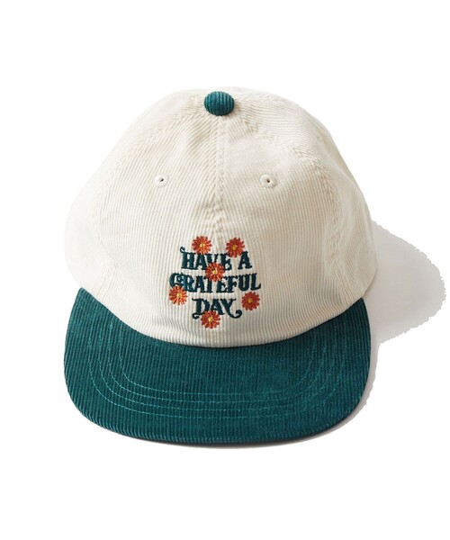 FREAK'S STORE（フリークスストア）の「HAVE A GRATEFUL DAY×FREAK’S STORE/ハブアグレイトフルデイ×フリークスストア 別注 HAVE A GRATEFUL DAY LOGO CORDUROY BASEBALL CAP/ロゴ コーデュロイ ベースボール キャップ（キャップ・メンズ・ブラック/ブラウン/ダークブラウン/グリーン/ネイビー・LARGE）」の5枚目の写真