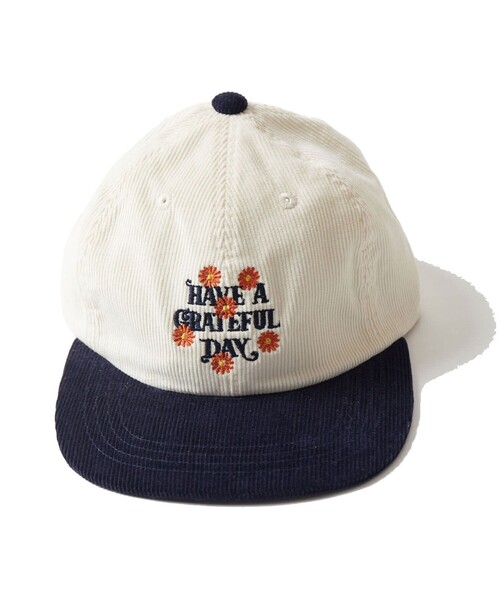 FREAK'S STORE（フリークスストア）の「HAVE A GRATEFUL DAY×FREAK’S STORE/ハブアグレイトフルデイ×フリークスストア 別注 HAVE A GRATEFUL DAY LOGO CORDUROY BASEBALL CAP/ロゴ コーデュロイ ベースボール キャップ（キャップ・メンズ・ブラック/ブラウン/ダークブラウン/グリーン/ネイビー・LARGE）」の10枚目の写真