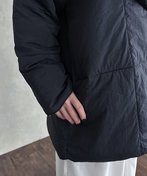 hellam（へラム）の「マフラーセット ダウンコート（ダウンジャケット/コート・レディース・ホワイト/ブラック/カーキ・FREE）」の8枚目の写真