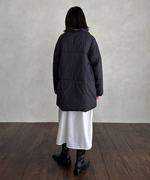 hellam（へラム）の「マフラーセット ダウンコート（ダウンジャケット/コート・レディース・ホワイト/ブラック/カーキ・FREE）」の9枚目の写真