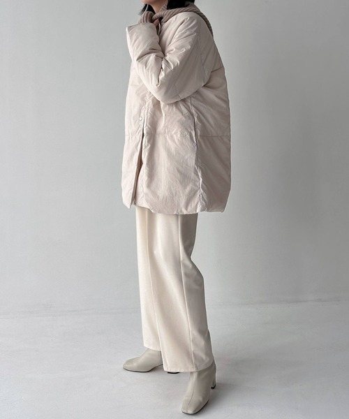 hellam（へラム）の「マフラーセット ダウンコート（ダウンジャケット/コート・レディース・ホワイト/ブラック/カーキ・FREE）」の17枚目の写真