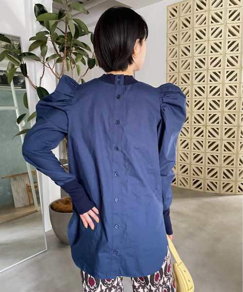 Ameri（アメリ）の「UND 2WAY RIB DOCKING PUFF TUNIC（シャツ