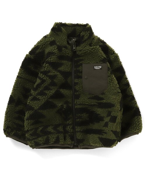 F.O.KIDS（エフオーキッズ）の「【洗濯機でお洗濯OK】柄ボアジャケット_ウォッシャブル（ダウンジャケット/コート・キッズ・ベージュ/ネイビー/カーキ・130/140/80/100/90/95/110/120）」の2枚目の写真