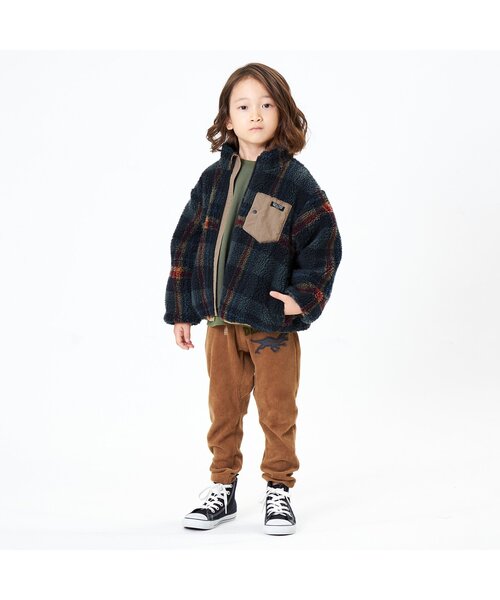 F.O.KIDS（エフオーキッズ）の「【洗濯機でお洗濯OK】柄ボアジャケット_ウォッシャブル（ダウンジャケット/コート・キッズ・ベージュ/ネイビー/カーキ・130/140/80/100/90/95/110/120）」の4枚目の写真