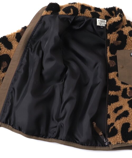 F.O.KIDS（エフオーキッズ）の「【洗濯機でお洗濯OK】柄ボアジャケット_ウォッシャブル（ダウンジャケット/コート・キッズ・ベージュ/ネイビー/カーキ・130/140/80/100/90/95/110/120）」の7枚目の写真