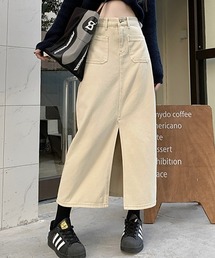 YUGA Aライン スリットスカート
