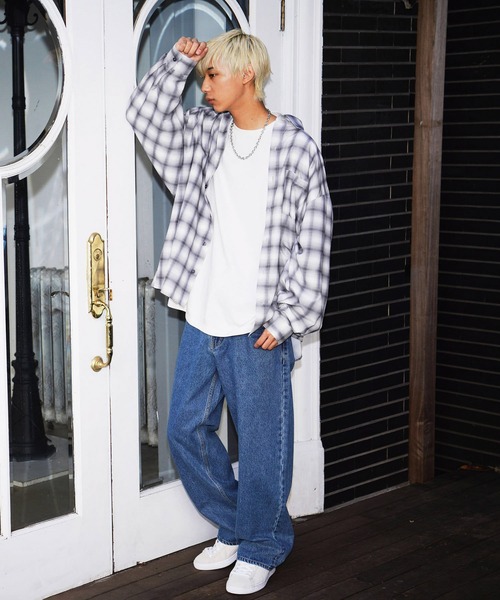re_k by JUNRED（レクバイジュンレッド）の「re_k by JUNRED / ルーズワイドレッグデニムパンツ（デニムパンツ・メンズ・ネイビー/サックスブルー/ブルー系その他6/ブルー系その他5/ブラック/ブラック系その他2・S/M/L）」の14枚目の写真