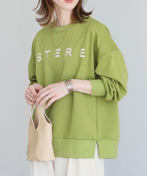 reca(レカ)の「刺繍ロゴプルオーバー(スウェット・レディース・グリーン系その他/オートミール/チャコールグレー・FREE)」の1枚目の写真