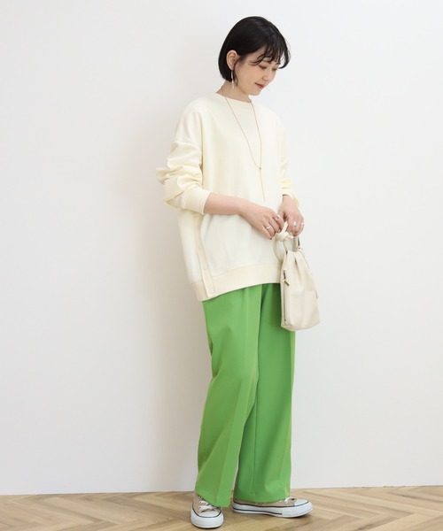 AMERICAN HOLIC（アメリカンホリック）の「サイドボタンポンチプルオーバー（スウェット・レディース・アイボリー/ブルー/グリーン/ブラック・M/L）」の5枚目の写真