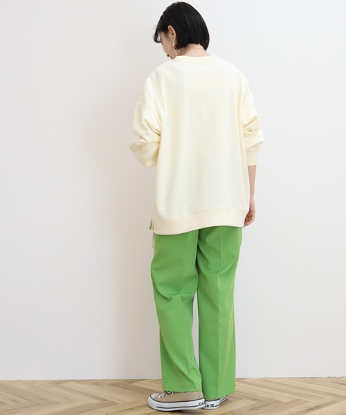 AMERICAN HOLIC（アメリカンホリック）の「サイドボタンポンチプルオーバー（スウェット・レディース・アイボリー/ブルー/グリーン/ブラック・M/L）」の8枚目の写真