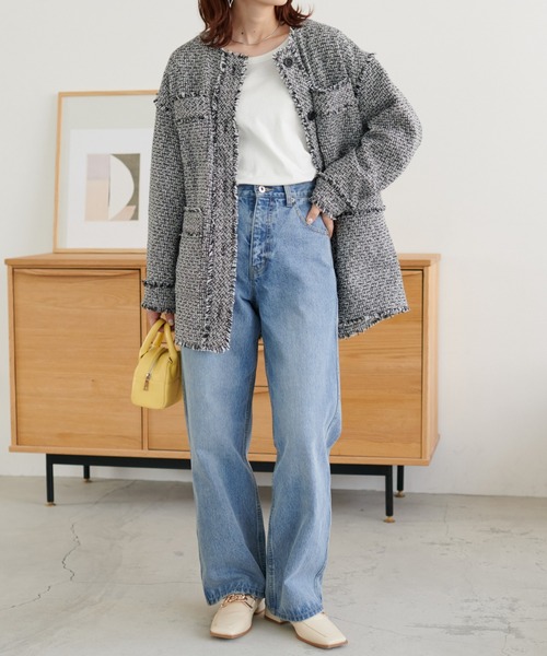 USコットンデニムストレートパンツ