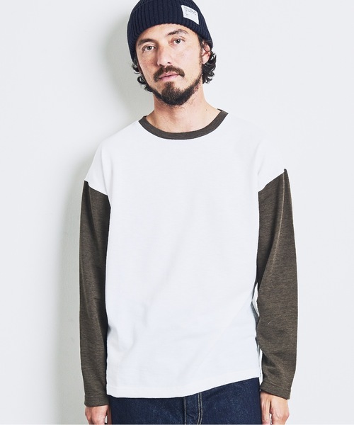 Magine(マージン)の「ORGANIC CTN URAKE RINGER TEE:オーガニックコットン 裏毛 リンガー TEE 23SS(Tシャツ/カットソー・メンズ・ネイビー/チャコールグレー/オリーブ/ブラック・44/46/48)」の3枚目の写真