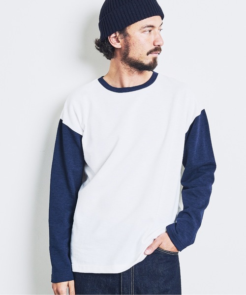 Magine(マージン)の「ORGANIC CTN URAKE RINGER TEE:オーガニックコットン 裏毛 リンガー TEE 23SS(Tシャツ/カットソー・メンズ・ネイビー/チャコールグレー/オリーブ/ブラック・44/46/48)」の17枚目の写真