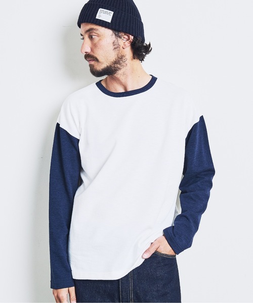 Magine(マージン)の「ORGANIC CTN URAKE RINGER TEE:オーガニックコットン 裏毛 リンガー TEE 23SS(Tシャツ/カットソー・メンズ・ネイビー/チャコールグレー/オリーブ/ブラック・44/46/48)」の18枚目の写真