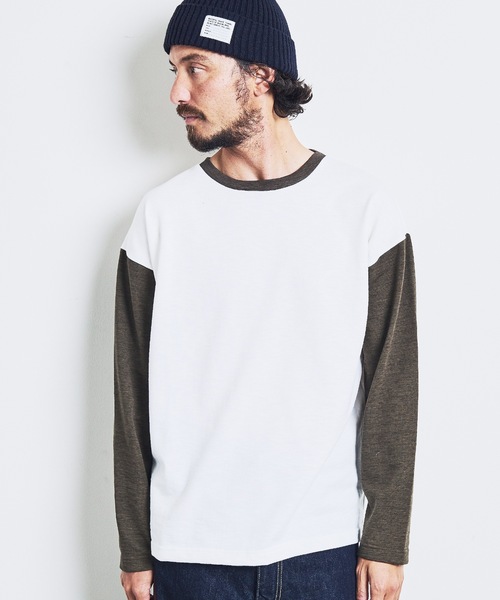 Magine(マージン)の「ORGANIC CTN URAKE RINGER TEE:オーガニックコットン 裏毛 リンガー TEE 23SS(Tシャツ/カットソー・メンズ・ネイビー/チャコールグレー/オリーブ/ブラック・44/46/48)」の15枚目の写真