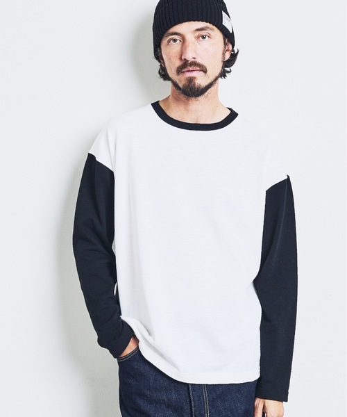 Magine(マージン)の「ORGANIC CTN URAKE RINGER TEE:オーガニックコットン 裏毛 リンガー TEE 23SS(Tシャツ/カットソー・メンズ・ネイビー/チャコールグレー/オリーブ/ブラック・44/46/48)」の5枚目の写真