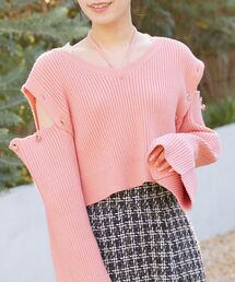 MAJESTIC LEGON | 2wayショルダーフレアスリーブニット(ニット/セーター)