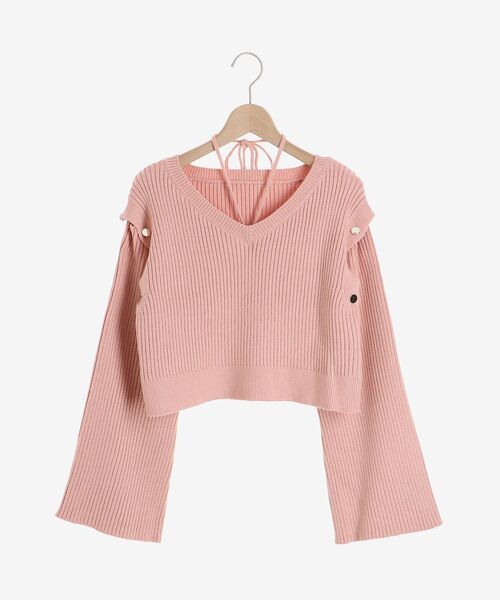 MAJESTIC LEGON（マジェスティックレゴン）の「2wayショルダーフレアスリーブニット（ニット/セーター・レディース・ブルー/グレー/ピンク・MEDIUM）」の19枚目の写真