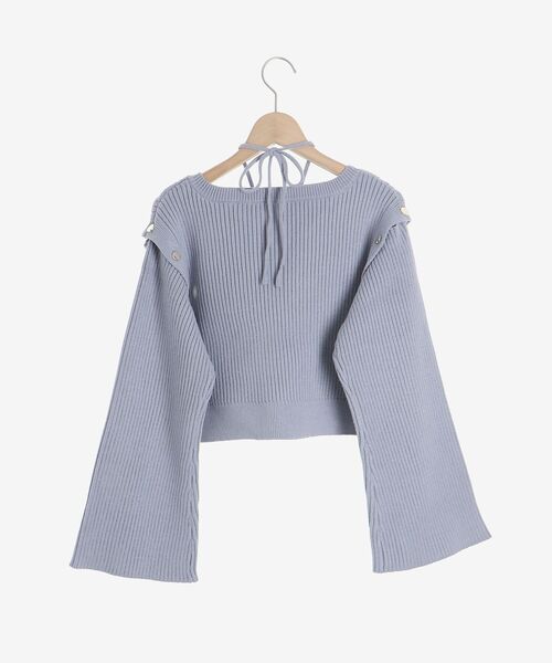 MAJESTIC LEGON（マジェスティックレゴン）の「2wayショルダーフレアスリーブニット（ニット/セーター・レディース・ブルー/グレー/ピンク・MEDIUM）」の21枚目の写真