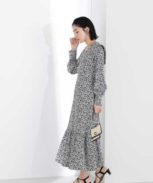 NATURAL BEAUTY BASIC（ナチュラルビューティーベーシック）の「ビッグカラープリントワンピース（ワンピース・レディース・ホワイト系その他/グリーン系その他3・SMALL/MEDIUM）」の9枚目の写真