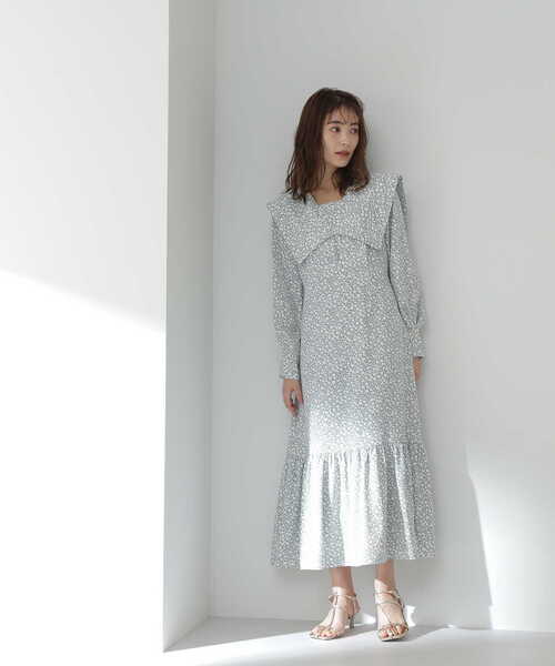 NATURAL BEAUTY BASIC（ナチュラルビューティーベーシック）の「ビッグカラープリントワンピース（ワンピース・レディース・ホワイト系その他/グリーン系その他3・SMALL/MEDIUM）」の15枚目の写真