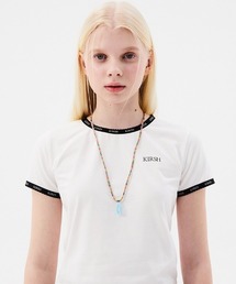 KIRSH | KIRSH CHERRY LACE TAPE SLIM CROP T-SHIRT/キルシーチェリーレーステープスリムクリップTシャツ(Tシャツ/カットソー)