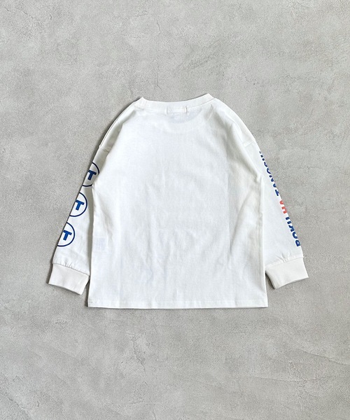BOKU HA TANOSII（ボク　ハ　タノシイ）の「【BOKU HA TANOSII】KIDS ロゴ刺繍L/S Tee(100～150cm)（Tシャツ/カットソー・キッズ・ホワイト/ブルー・130/100/150/110/120/140）」の7枚目の写真