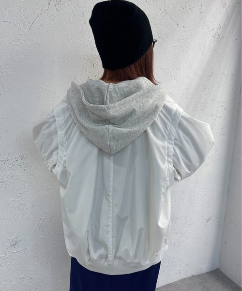 apres jour mignon（アプレジュールミニョン）の「２WAY　MA-1【ZOZOTOWN限定アイテム】（MA-1・レディース・カーキ/ブラック/オフホワイト/グレイッシュベージュ・フリー/X-LARGE）」の16枚目の写真