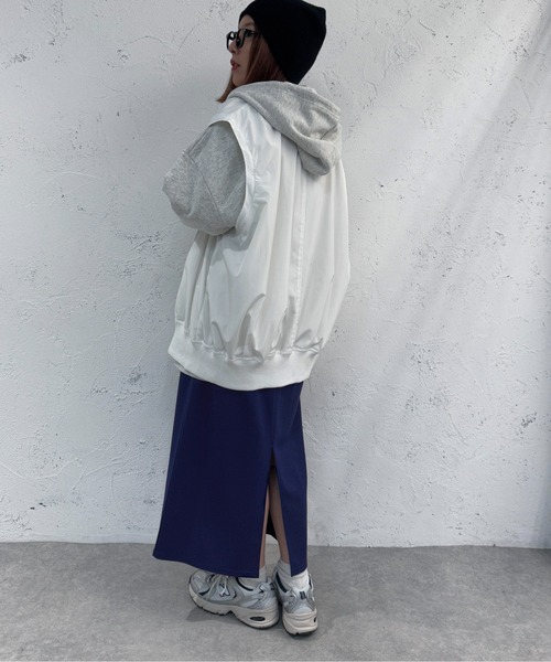 apres jour mignon（アプレジュールミニョン）の「２WAY　MA-1【ZOZOTOWN限定アイテム】（MA-1・レディース・カーキ/ブラック/オフホワイト/グレイッシュベージュ・フリー/X-LARGE）」の12枚目の写真