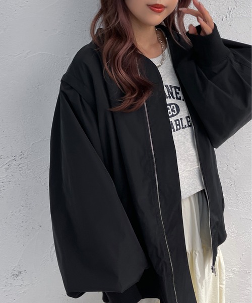 apres jour mignon（アプレジュールミニョン）の「２WAY　MA-1【ZOZOTOWN限定アイテム】（MA-1・レディース・カーキ/ブラック/オフホワイト/グレイッシュベージュ・フリー/X-LARGE）」の17枚目の写真