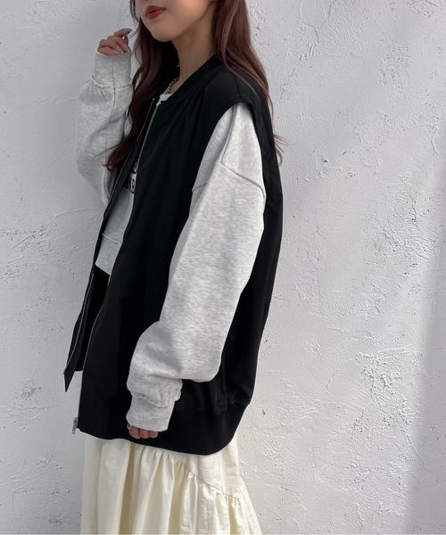 apres jour mignon（アプレジュールミニョン）の「２WAY　MA-1【ZOZOTOWN限定アイテム】（MA-1・レディース・カーキ/ブラック/オフホワイト/グレイッシュベージュ・フリー/X-LARGE）」の18枚目の写真