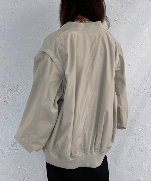 apres jour mignon（アプレジュールミニョン）の「２WAY　MA-1【ZOZOTOWN限定アイテム】（MA-1・レディース・カーキ/ブラック/オフホワイト/グレイッシュベージュ・フリー/X-LARGE）」の19枚目の写真