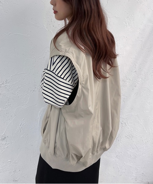 apres jour mignon（アプレジュールミニョン）の「２WAY　MA-1【ZOZOTOWN限定アイテム】（MA-1・レディース・カーキ/ブラック/オフホワイト/グレイッシュベージュ・フリー/X-LARGE）」の14枚目の写真