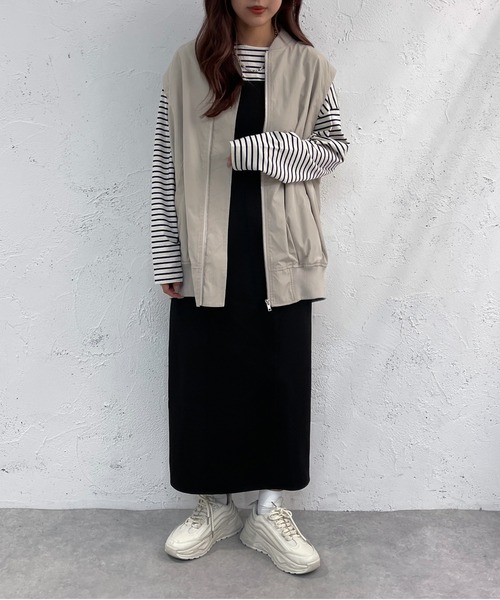 apres jour mignon（アプレジュールミニョン）の「２WAY　MA-1【ZOZOTOWN限定アイテム】（MA-1・レディース・カーキ/ブラック/オフホワイト/グレイッシュベージュ・フリー/X-LARGE）」の20枚目の写真